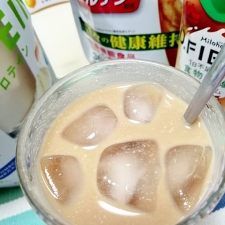 アイス☆プロテインたっぷりカフェオレ♪